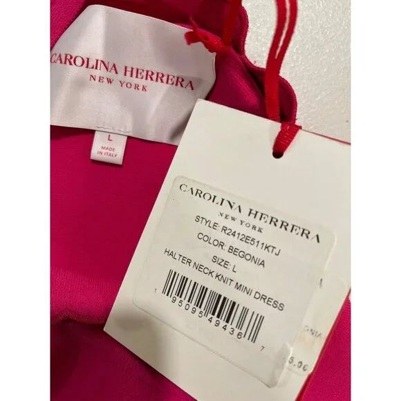 Carolina Herrera $2690 Embroidered Scalloped Large Begonia Dress NEW - Picture 7 of 9